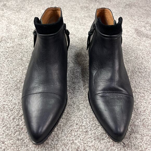 Black Leather Bettye Muller Booties size 7.5 - Picture 7 of 9